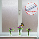 200CM*45/60/90 Frosted Window Film No Glue Self Adhesive Vinyl Static Cling Privacy Glass Door Sticker Bathroom For Home Decor