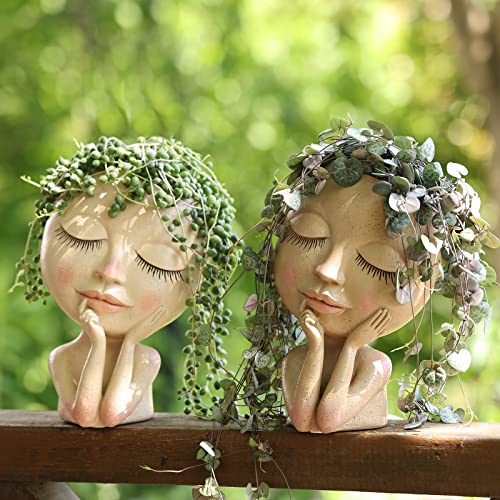face flower pot head planter Face Planter Pot - Face Flower Pots for Indoor and Outdoor Plants