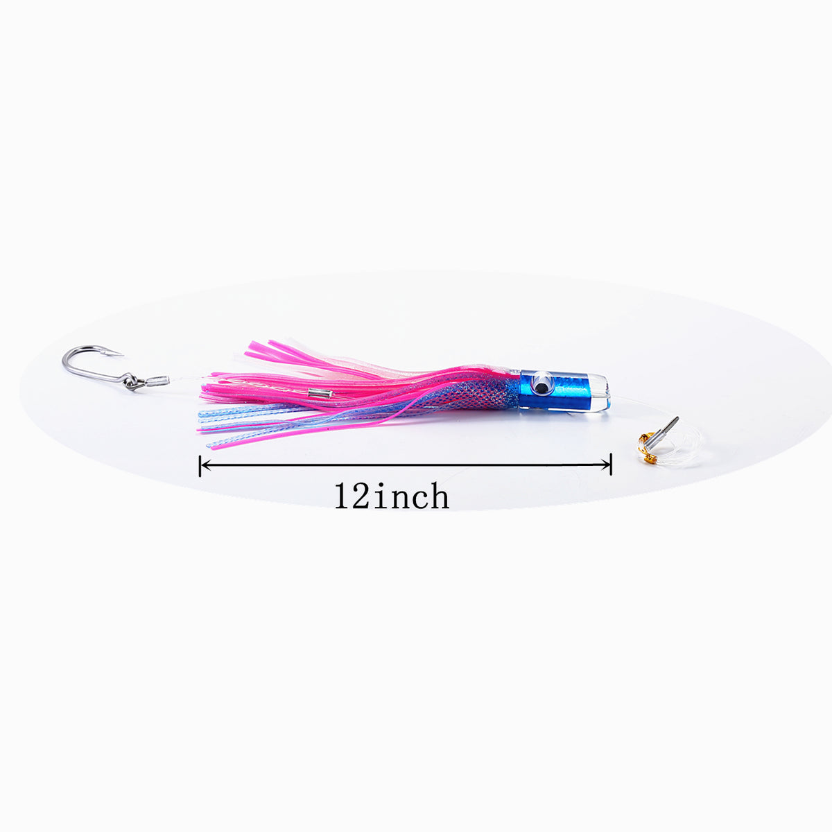 Fishing Lures Trolling Tuna Skirt Lures,8.5 Inch Fishing Saltwater Lures  Rigged Hooks Big Game Fishing Lures Small Flaw