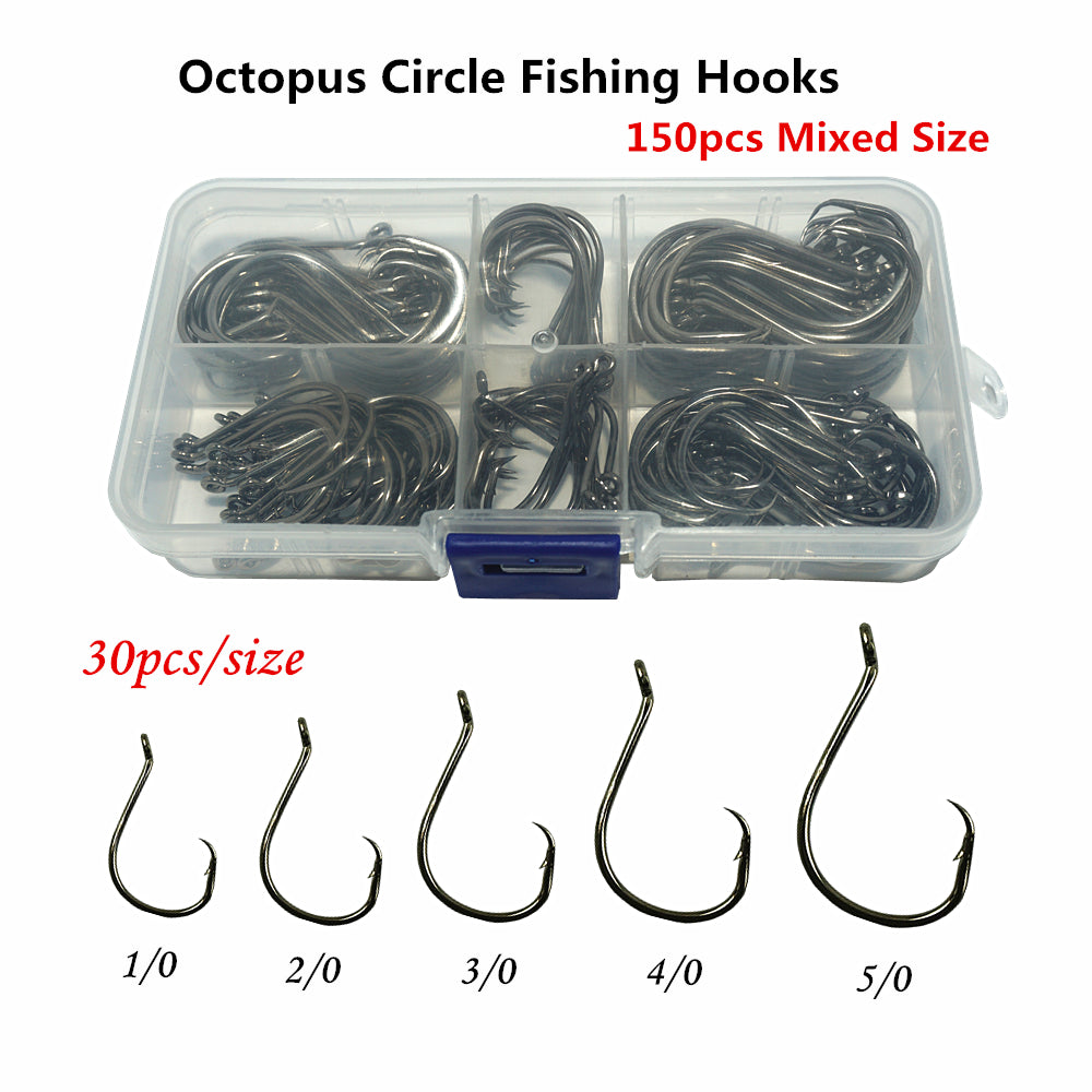 Circle Fishing Hooks, Offset Octopus Hooks