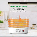 Food Dehydrator Machine | Dehydrates Beef Jerky, Meat, Food, Fruit, Vegetables & Dog Treats | Great For At Home Use | High-Heat Circulation for Even Dehydration | 5 Easy to Clean Trays