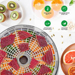 Food Dehydrator Machine | Dehydrates Beef Jerky, Meat, Food, Fruit, Vegetables & Dog Treats | Great For At Home Use | High-Heat Circulation for Even Dehydration | 5 Easy to Clean Trays
