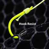 Kunsilane Rubber Coated Replacement Fishing Net Hook Resist for Landing Net Black 4 Size