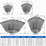 Kunsilane Rubber Fly Fishing Net Replacement For Fish Landing Net,Hook Resist Soft Rubber Mesh Net 4 Size