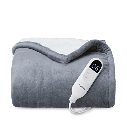 Amazon Soft Heat Electric Blankets Schallen Grey Large Double