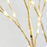Lighted White Twig Branches 32IN 100 LED with Timer Battery Operated, Artificial Tree Branch with Warm White Lights for Holiday