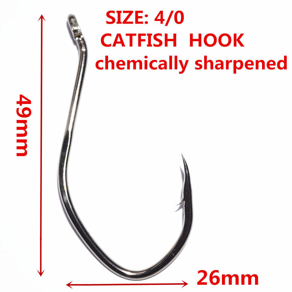 Catfish Hooks Big River Bait Hooks Size 10/0,25Pcs High Carbon Steel Fishing  Hook Saltwater Black Nickel Heavy Duty : : Sports & Outdoors