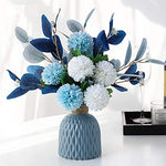 Artificial Flowers with Vase Faux Hydrangea Flower Arrangements for Home Garden Party Wedding Decoration