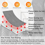 Homemate Heated Blanket Electric Throw - 50"x60" Heating Blanket Throw 4 Hours Auto-Off 5 Heat Levels Heat Blanket Over-Heat Protection Soft Flannel Sherpa Heater Blanket Electric ETL Certification