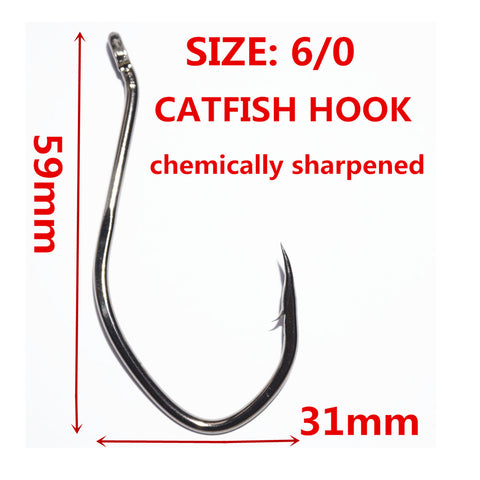 Saltwater Fish Hook Set 100pcs High Carbon Steel River Fishing