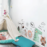 Cute animal Wall Sticker For Kids Room Living Door Stickers Home Decorative room furniture wall bedroom