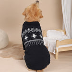 Snowflake Warm Red Sweater For Big Dogs Winter Outing Soft Pet Clothing Christmas Dog Sweater