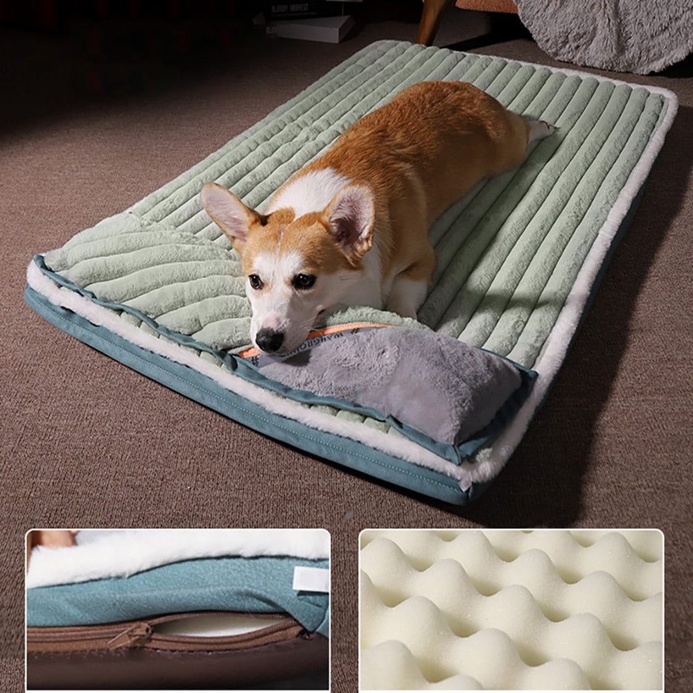 Big Bed Pet Sleeping Bes Large Dogs Accessories Pet Items Pet Medium  Waterproof Cushion Mat Supplies Kennel Products Home Garden - AliExpress