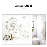 Flowers Window Film for Privacy ,Frosted Window Decal Decorative Film for Home Decor