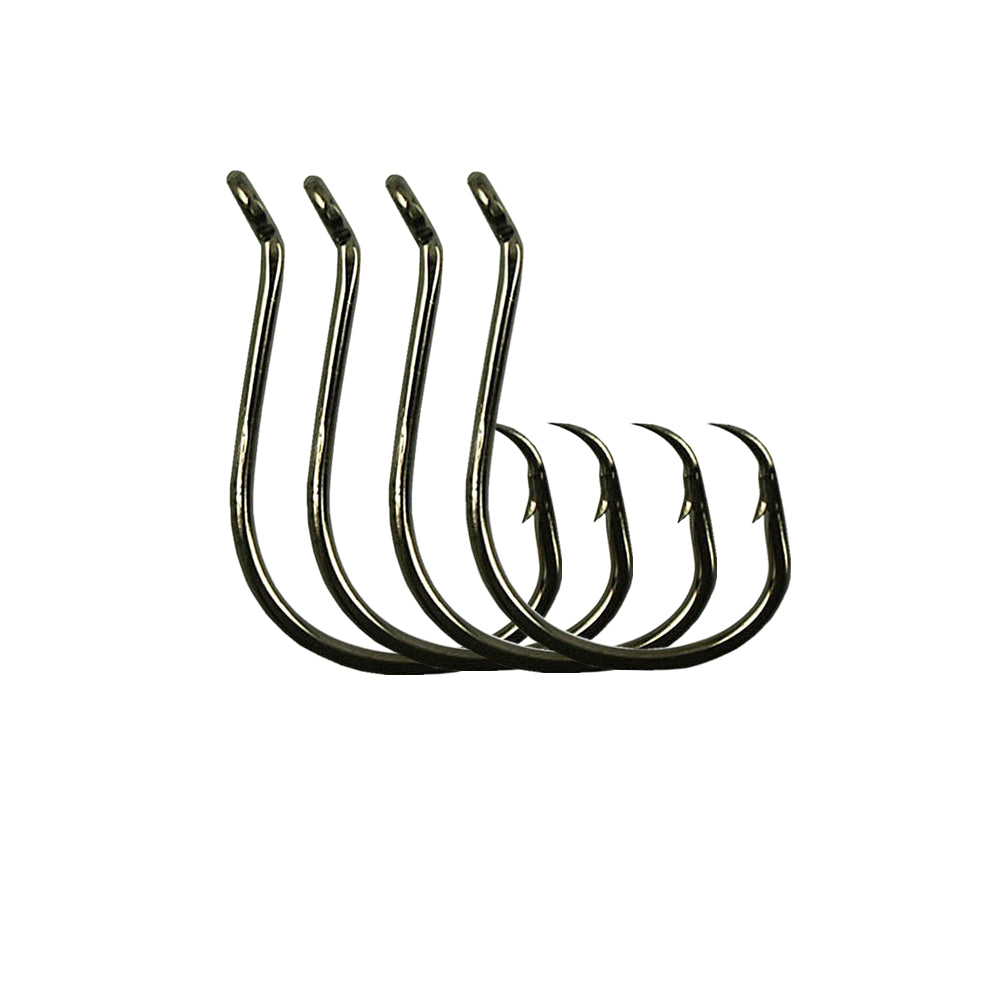 Uxcell 6/0# Carbon Steel Offset Hook Fishing Circle Hooks with