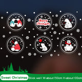 Christmas Stickers for Window Showcase Removable Santa Clause Snowman Home Decor New Year Glass Decal