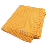 Baby Blanket Knit Toddler Blankets for Boys and Girls Mustard