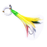 Fishing Trolling Lures Saltwater Tuna Feathers Rig Teasers Squid Lures, Offshore Fishing Bullet Head